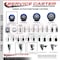 Service Caster 3'' Blue Poly Swivel 7/16'' Grip Ring Stem Caster Set with Brake, 4PK SCC-GR20S314-PPUB-BLUE-TLB-716138-4 - alternate 2